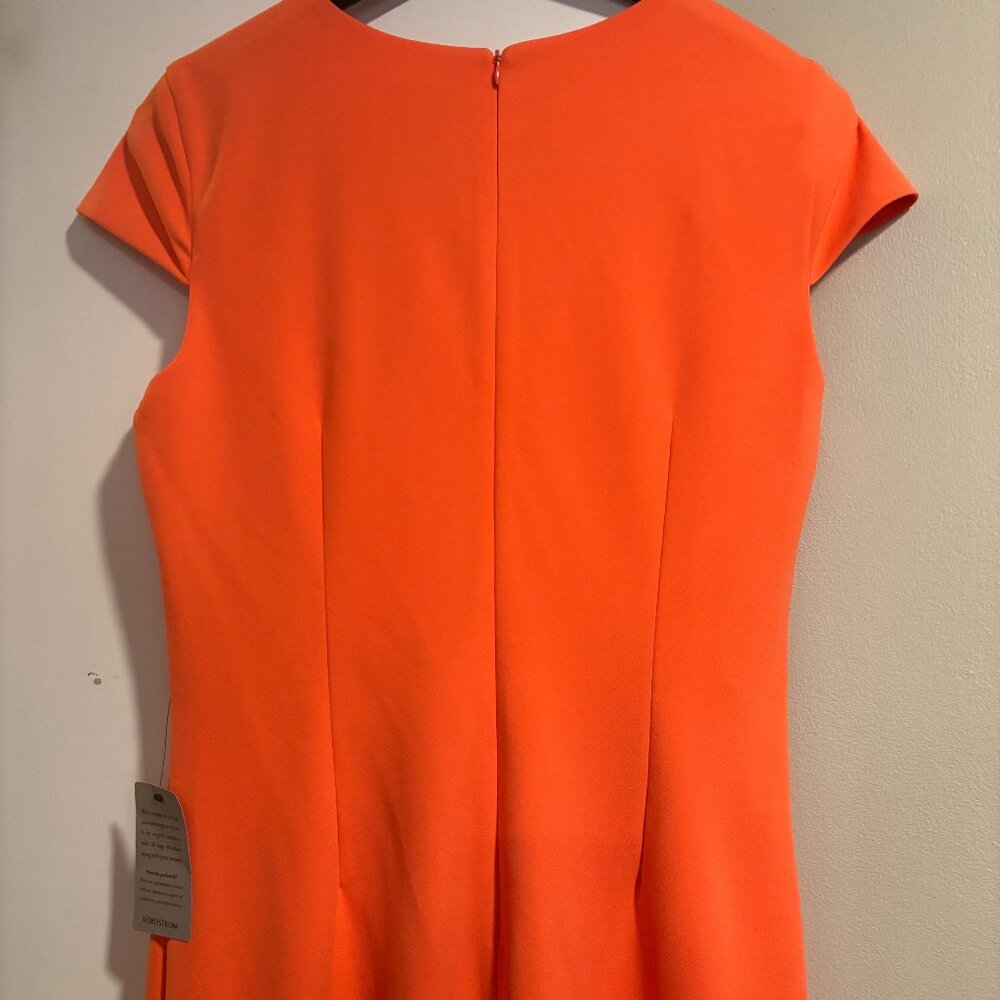 Vince Camuto Cap sleeve sheath Coral color dress Size 14 - Picture 9 of 15